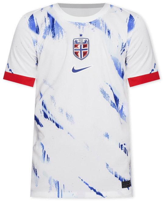 Noruega (selección femenina) visitante 2024/25 Stadium Jersey de fútbol Nike Dri-FIT Replica para niños talla grande