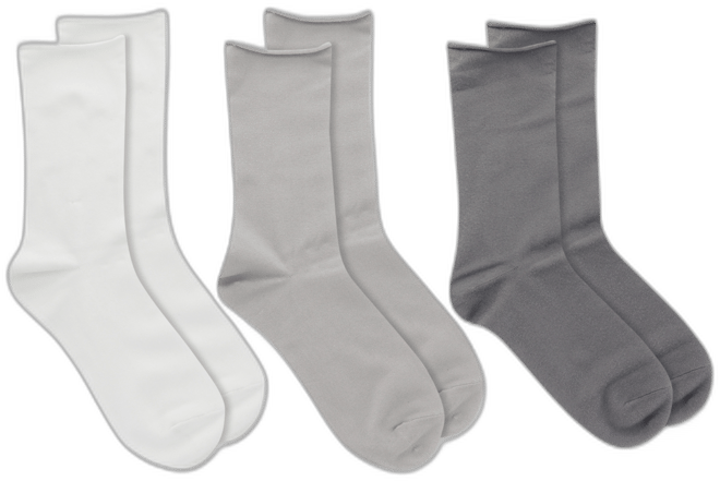 Women's Super Soft 3pk Roll-Top Socks 34026PK