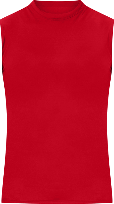 Men's Activewear Hi-Neck Sleeveless Crewneck T-shirt