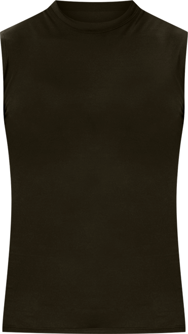 Men's Activewear Hi-Neck Sleeveless Crewneck T-shirt