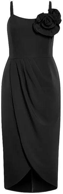 Plus Size Fleur Floral Accent Tulip Dress