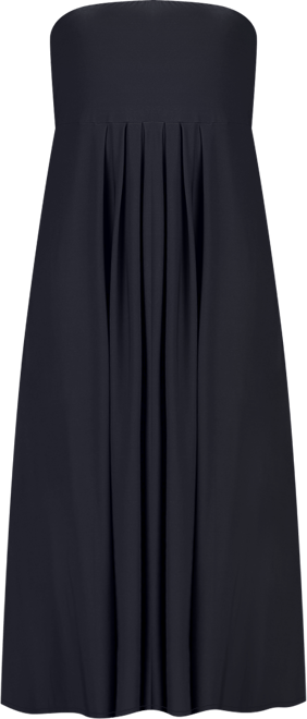 Plus Size Strapless Maxi Dress with Pockets