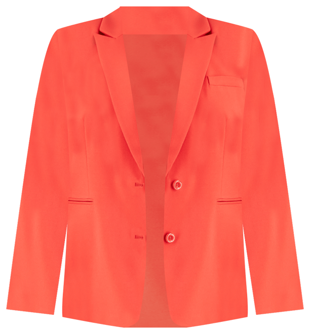Plus Size Peak-Lapel Two-Button Blazer