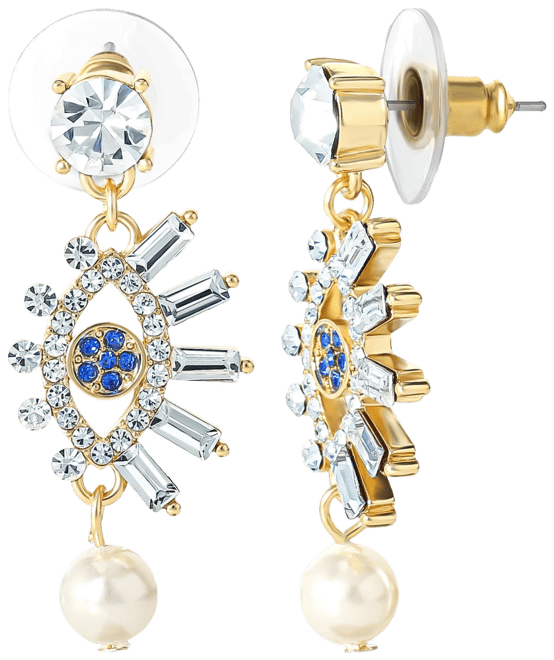 Womens Evil Eye Dangle Earrings