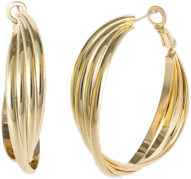 Womens Hoop Earrings Gold or Silver Tone Earrings for Women