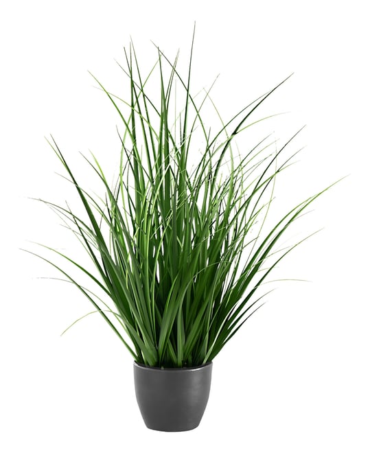 23" Indoor Artificial Grass Plant with Decorative Black Pot