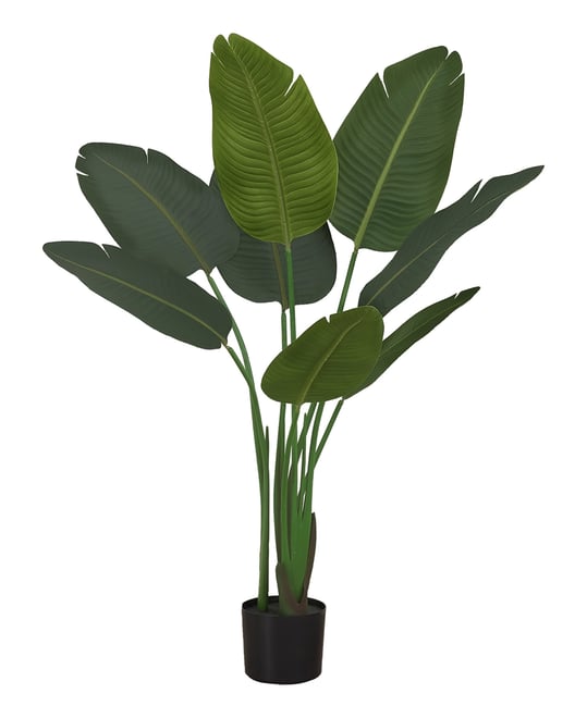 44" Indoor Artificial Floor Bird of Paradise Tree with Black Pot
