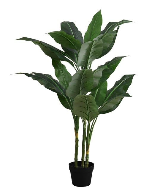42" Indoor Artificial Floor Evergreen Tree with Black Pot