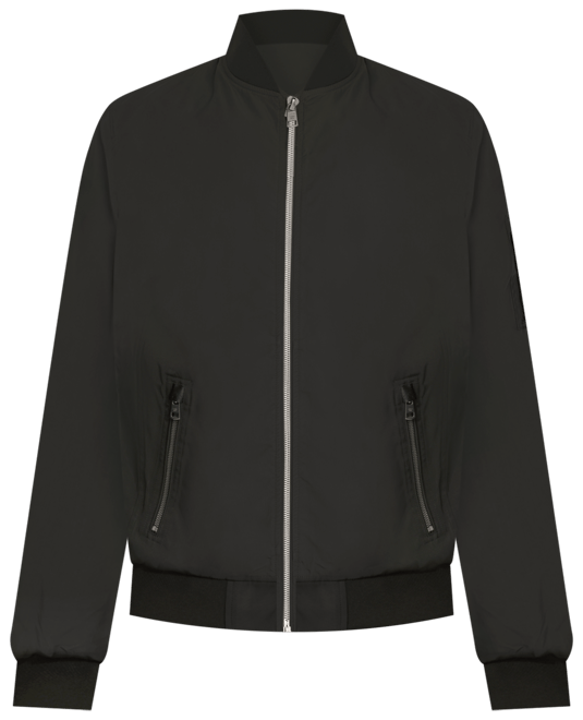 Men's Solid-Color Zipper Flight Jacket