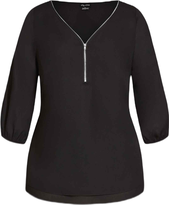 Plus Size Fling Elbow Sleeve Top