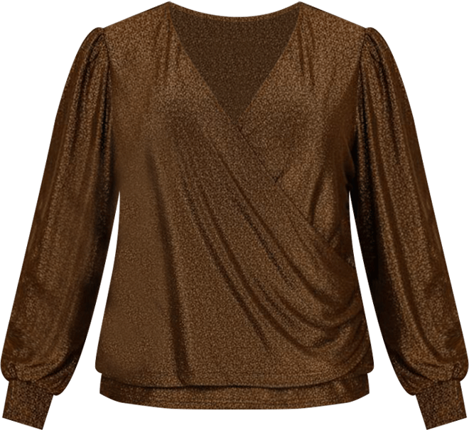 Women's Plus Size Glowing Lurex Top