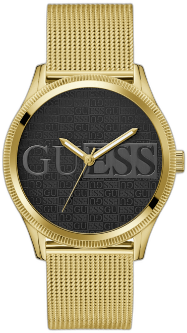 Men's Analog Gold-Tone Stainless Steel Mesh Watch, 44mm