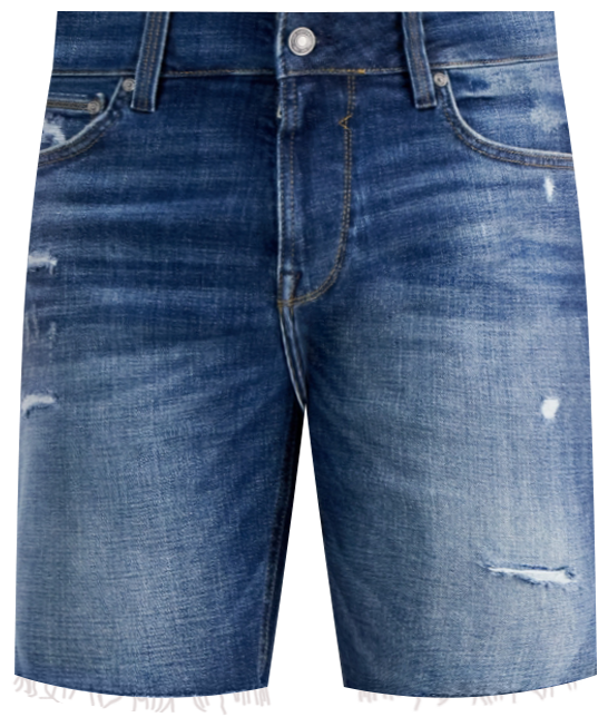 Logan Distressed 9" Denim Shorts