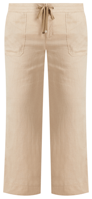 Plus-Size 100% Linen Wide-Leg Pants