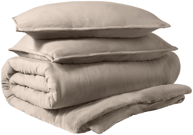 Ultra-Soft Sand washed Full Duvet Cover & Sham Set