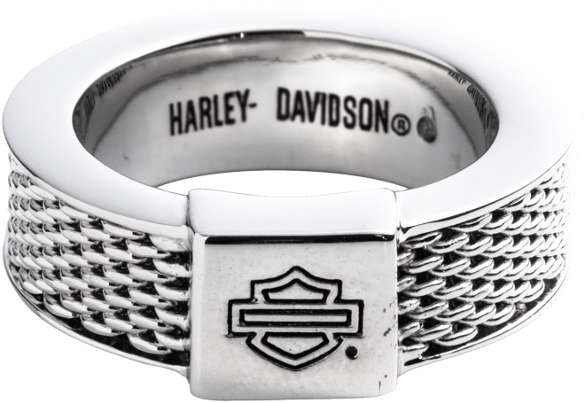 Women's Mesh Chain Bar & Shield Ring