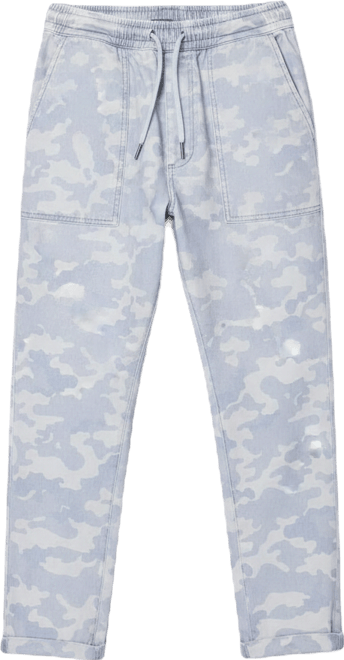 Men's Tonal Camouflage Drawstring Pants