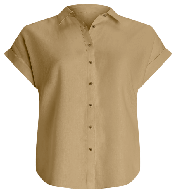 Plus Size Linen Dolman Sleeve Top