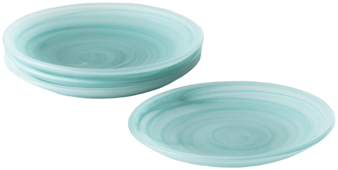 La Jolla Glass Bread & Butter Plates, Set of 4