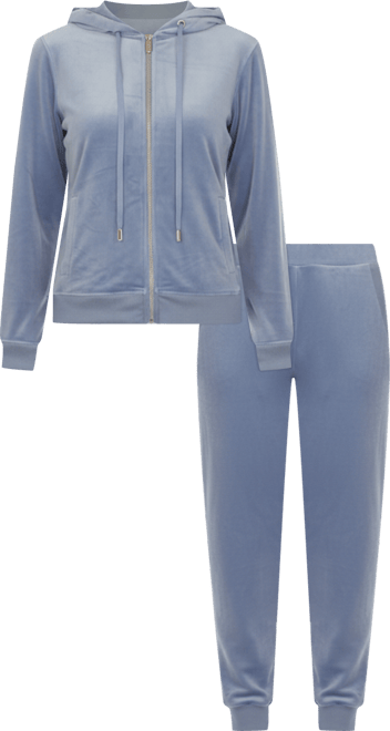 Women's Velour Tracksuit Loungewear 2pc Set