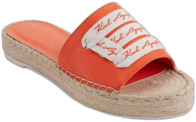 Cherie Logo Slip-On Espadrille Platform Slide Sandals