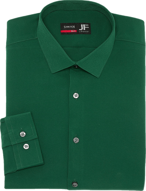 J. Ferrar Slim 360 Stretch Performance Mens Regular Fit Wrinkle Free Long  Sleeve Dress Shirt, Color: Pine - JCPenney
