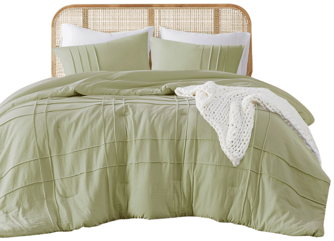 Porter Washed Pleated 3-Pc. Comforter Set, Queen