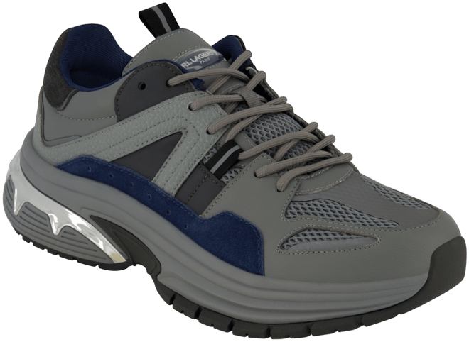 Men's Chunky Two Tone Sole Leather Sneakers