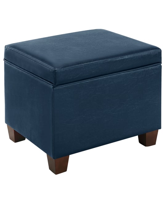 21.75" Faux Leather Madison Storage Ottoman