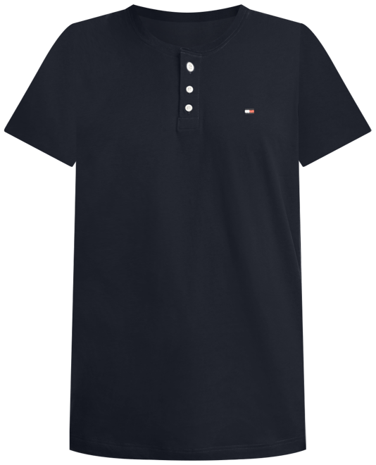 Men's Short Sleeve Solid Henley