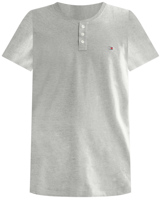 Men's Short Sleeve Solid Henley