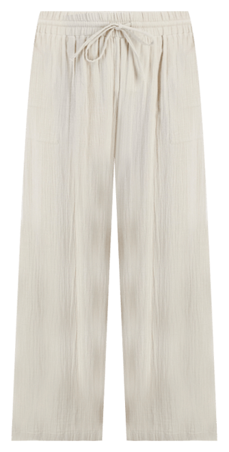 Women's Cotton Gauze Wide-Leg Pants, Created for Macy's