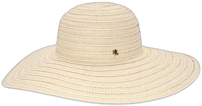 Lauren Ralph Lauren Stripe Straw Sun Floppy Hat