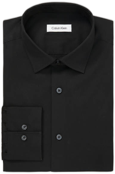 calvin klein cotton dress shirt Calvin Klein Men's Long-Sleeve Slim-Fit Dress Shirt - Pink