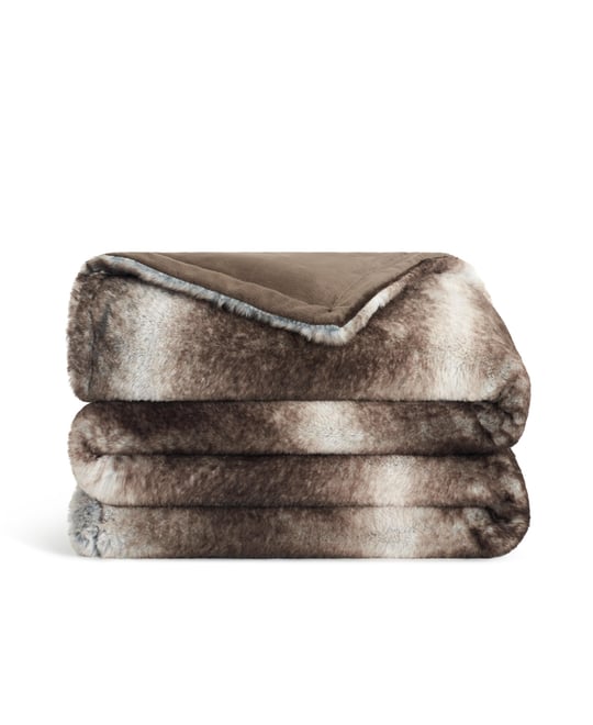 Aston & Arden Bronze Moon Faux Fur Throw Blanket, Soft, Furry Texture, Oversized Throw, 50x70, with Premium Gift Box