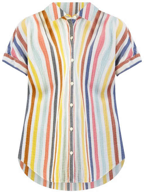 Style & Co Women's Cotton Gauze Short-Sleeve Button Up Shirt