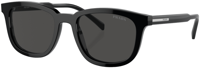 Iconic Plaque Rectangular Men's Sunglasses, Pr A21S