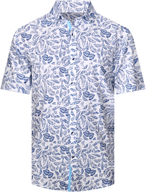 Men's Printed Short-Sleeve Woven Shirt