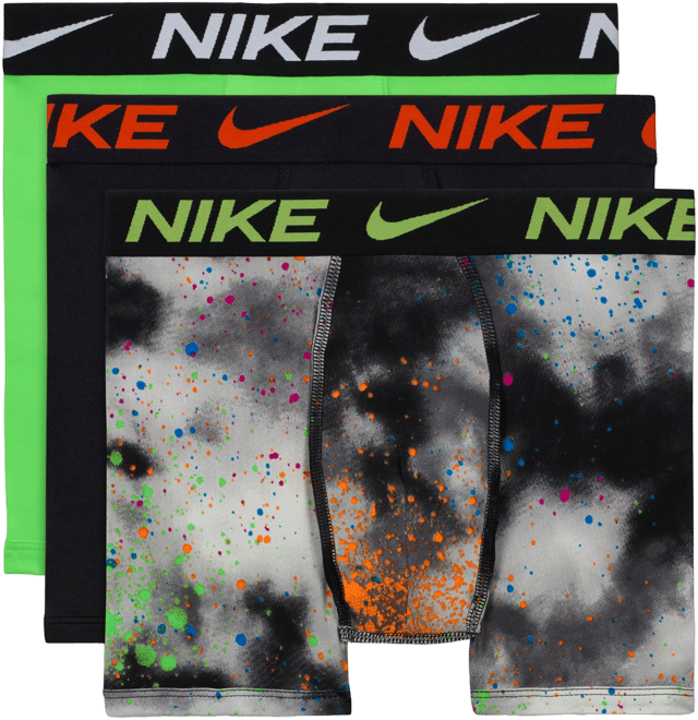 Nike Dri-FIT Essentials Big Kids' Printed Boxer Briefs (3-Pack)