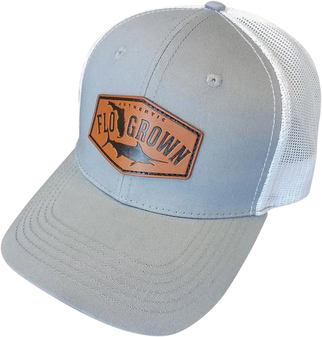 FloGrown Mens Leather Marlin Trucker Snapback Hat