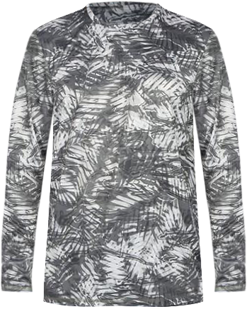 Reel Legends Mens Palm Leaf Reel-Tec Long Sleeve Top