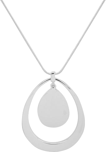 Nine West Snake Chain Teardop Pendant Necklace