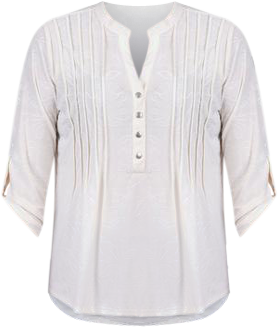 NY Collection Womens Missy 3/4 Roll Tab Pullover Top