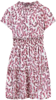 NY Collection Plus Short Sleeve Smocked Waist Dress
