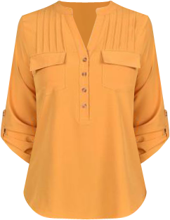 NY Collections Womens Long Tab-Sleeve Blouse