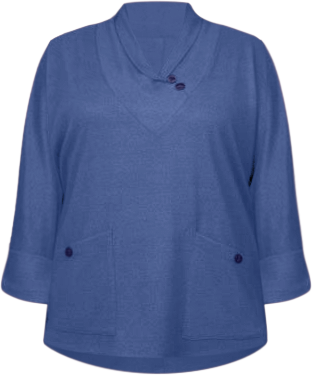 NY Collection Plus Long Sleeve Top With Pockets