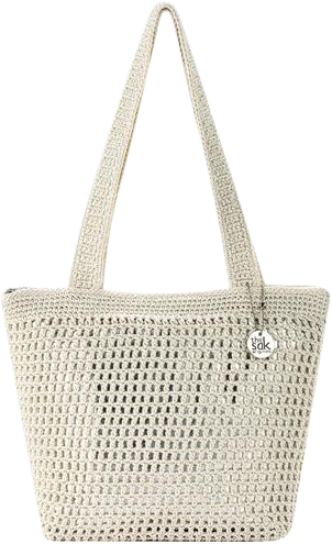 The Sak Hand Crochet Solid Shoulder Tote Bag