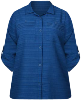 NY Collection Plus 3/4 Sleeve Woven Jacquard Blouse