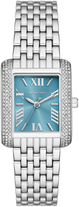 Women's Emery Three-Hand Silver-Tone Stainless Steel Watch 27mm x 33mm