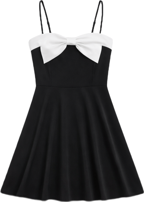 City Studios Juniors' Bow-Trim Fit & Flare Dress - Macy's